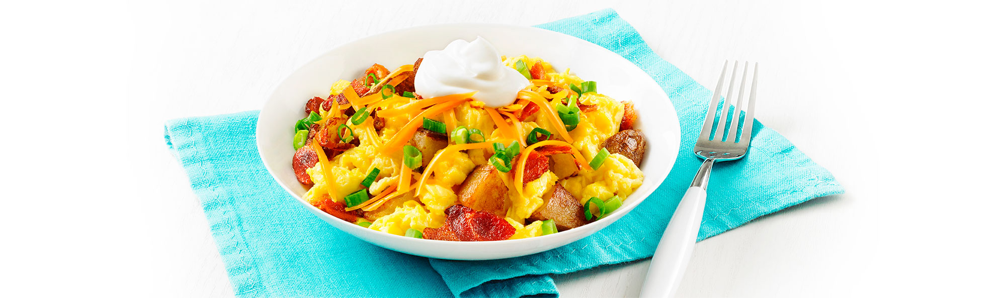 Loaded Baked Potato Scramble Bowl